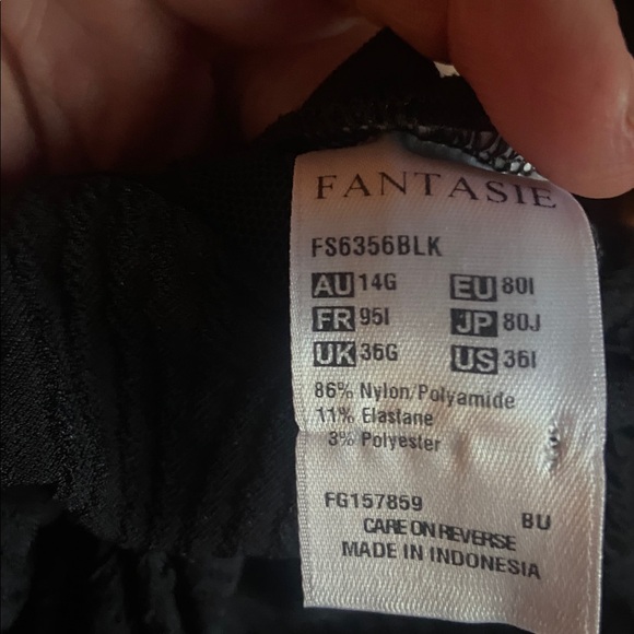 Fantasie Ottowa Underwire Twist Front Tankini Swim Top Black Size 36i - Picture 5 of 5